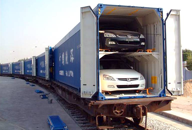 Железнодорожная доставка легковой машины сеткой из Новосибирска в Тулун
